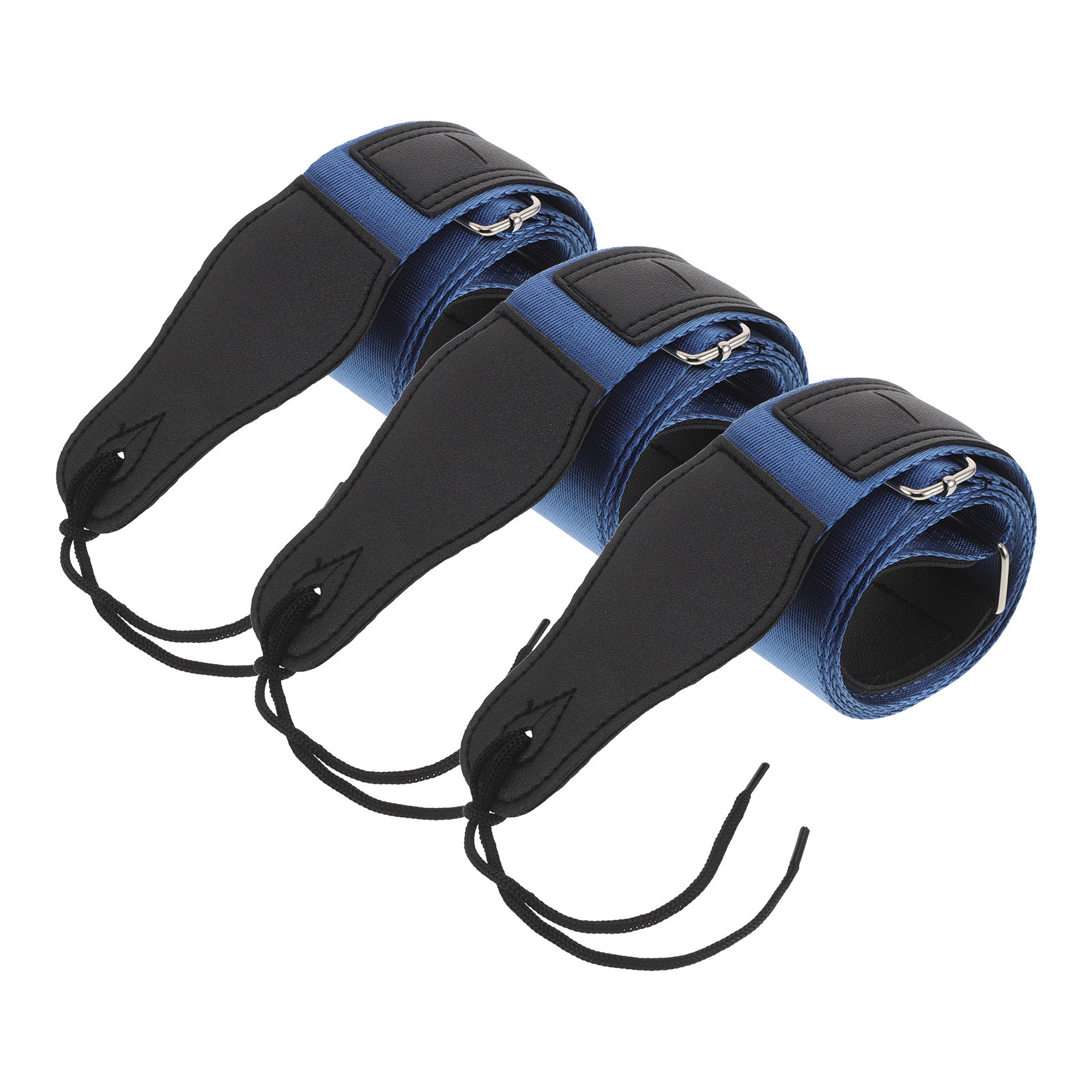 Guitar Strap Padded - 3Pcs Blue Adjustable PU Electric Guitar