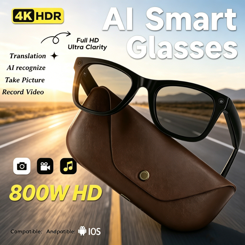 Audio Music Arabic - 2026 New AI Smart Glasses 8MP