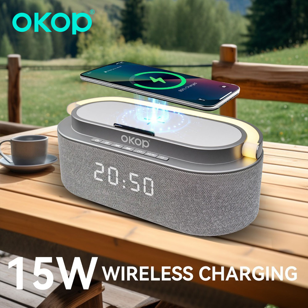 Audio Music Visualizer Free - OKOP Bluetooth Speakers,6 in 1 Multi-function,Alarm