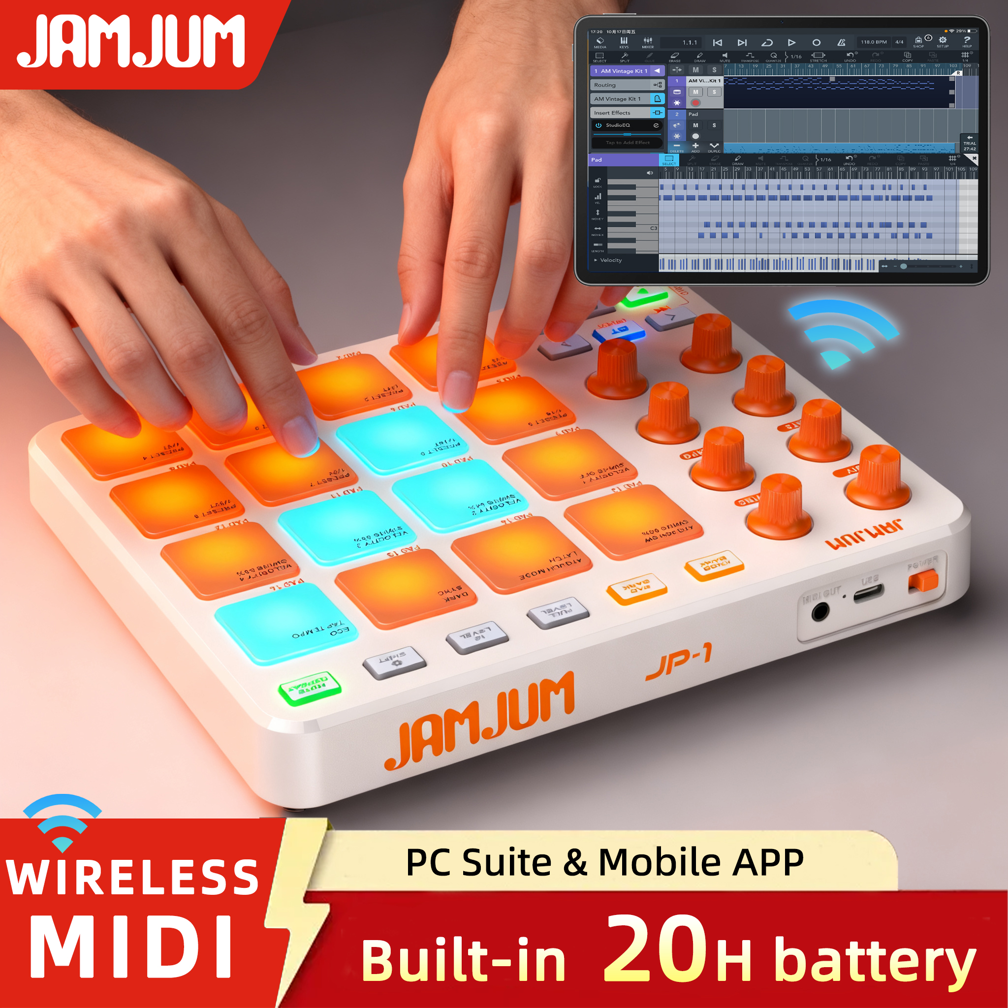 Midi Controller Pad - Wireless Midi Controller Pad for Beginners