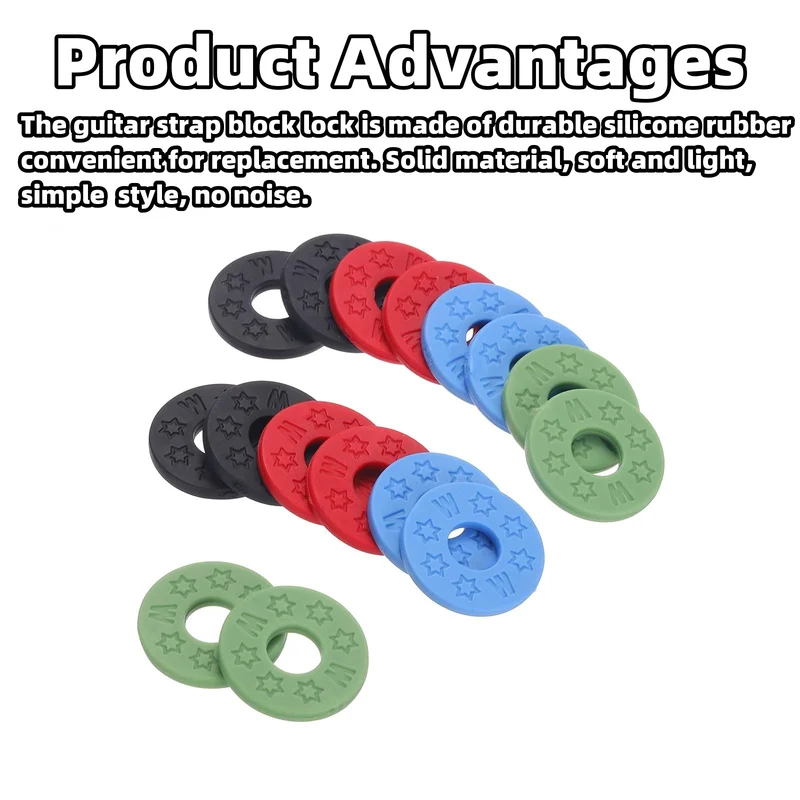 10 pcs Guitar Strap Block Rubb - Guitar Strap Padded のレビューと価格