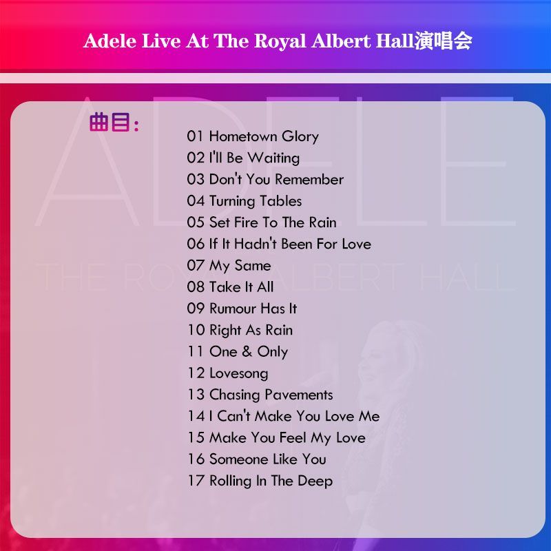 Music Audio CD Adele Live At T - Audio Music To Lyrics のレビューと価格