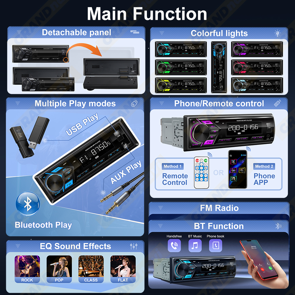 Car Radio 1din MP3 Player Digi - Audio Universal Music のレビューと価格