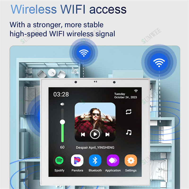 4 Inch Android 11 Tuya Smart H - Audio Music For Background のレビューと価格