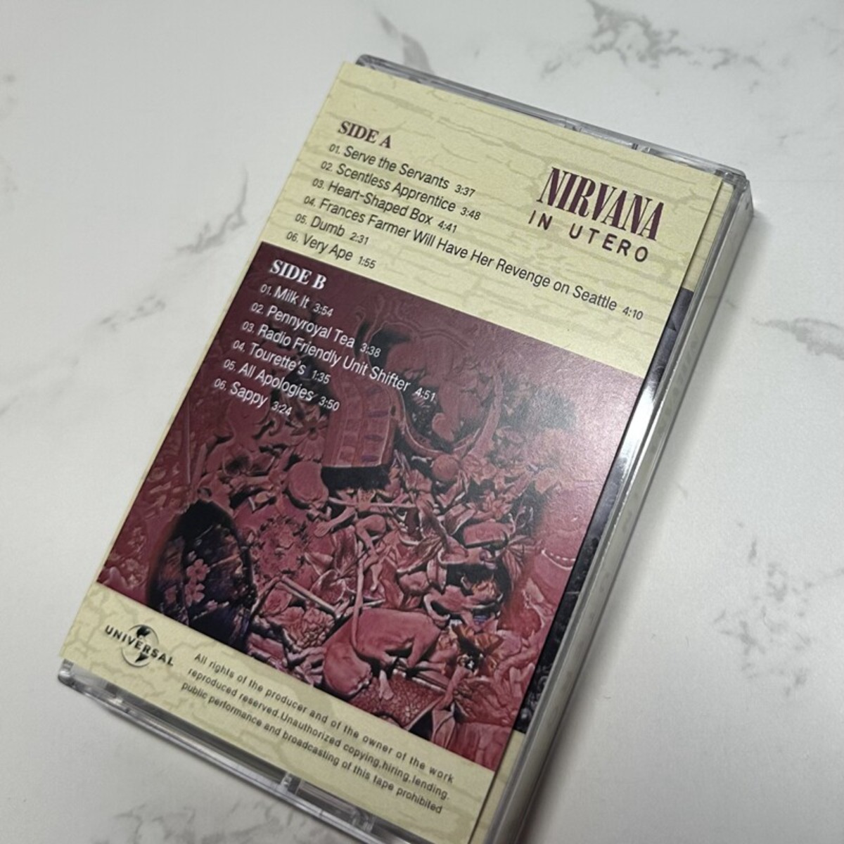 Nirvana in Utero Cassette Tape - Audio Music To Lyrics のレビューと価格