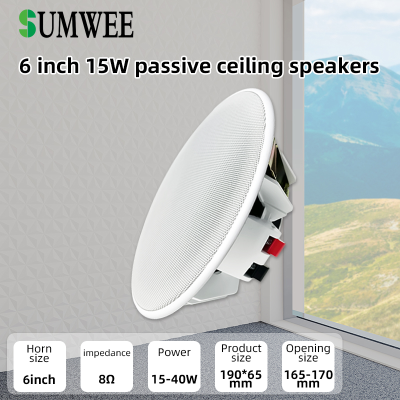 6 Inch 8ohm Ceiling Speaker Fu - Audio Music For Background のレビューと価格