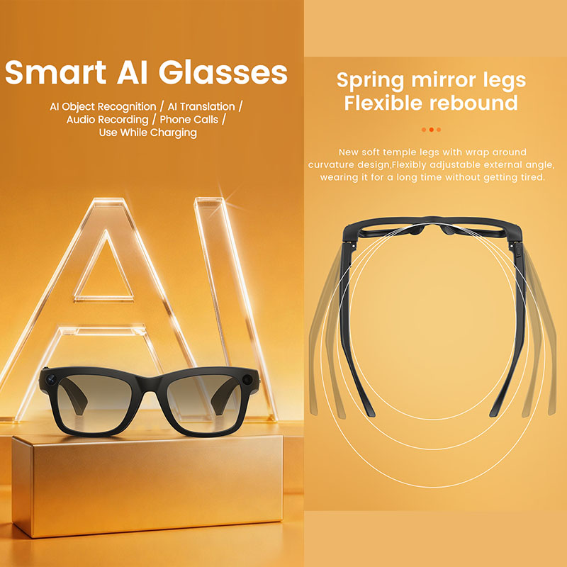 New 800W Camera Smart Glasses  - Audio Music Recognition のレビューと価格