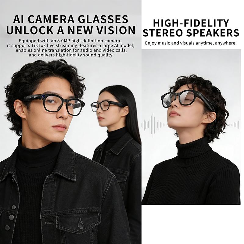 NEW CY03 Smart Glasses 800W HD - Audio Music Online のレビューと価格