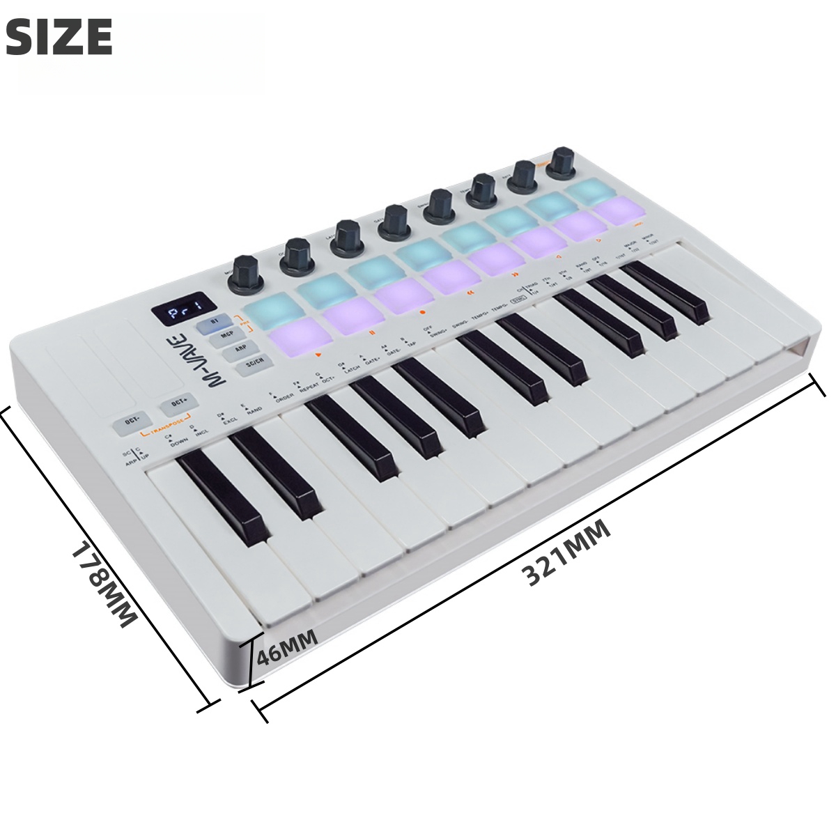 M-VAVE SMK-25 II MIDI Pad Cont - Midi Controller Pad のレビューと価格