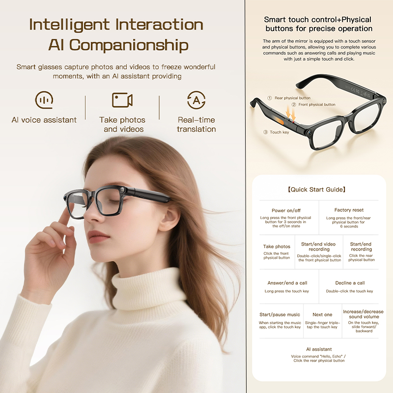 New AI Smart Glasses 800W HD C - Audio With Music Ai のレビューと価格