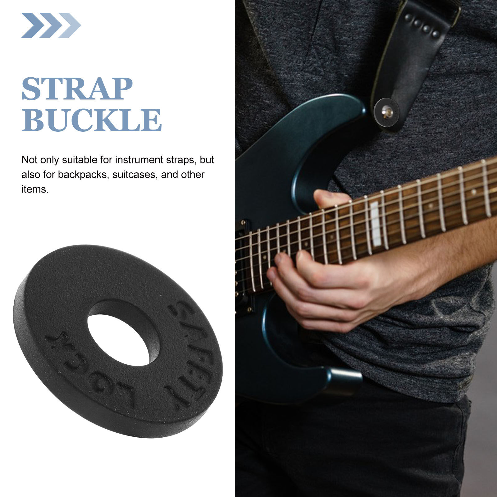 10Pcs Silicone Anti-Slip Gaske - Guitar Strap Padded のレビューと価格
