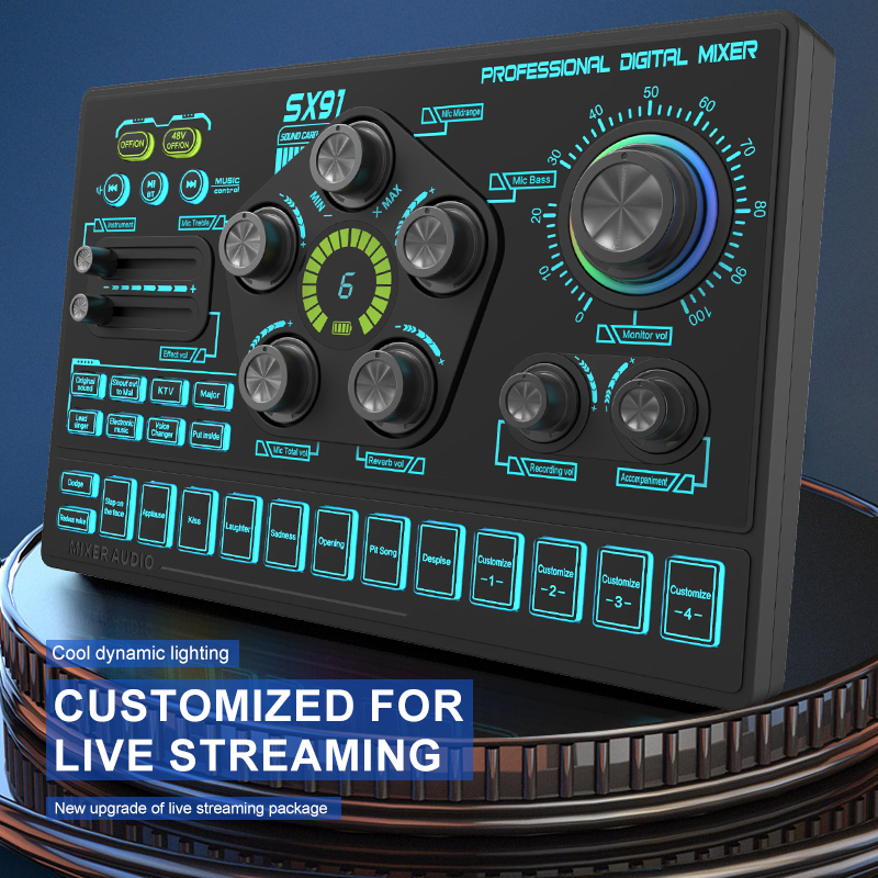 SX91 48V Audio Mixer with Voic - Midi Controller Pad のレビューと価格