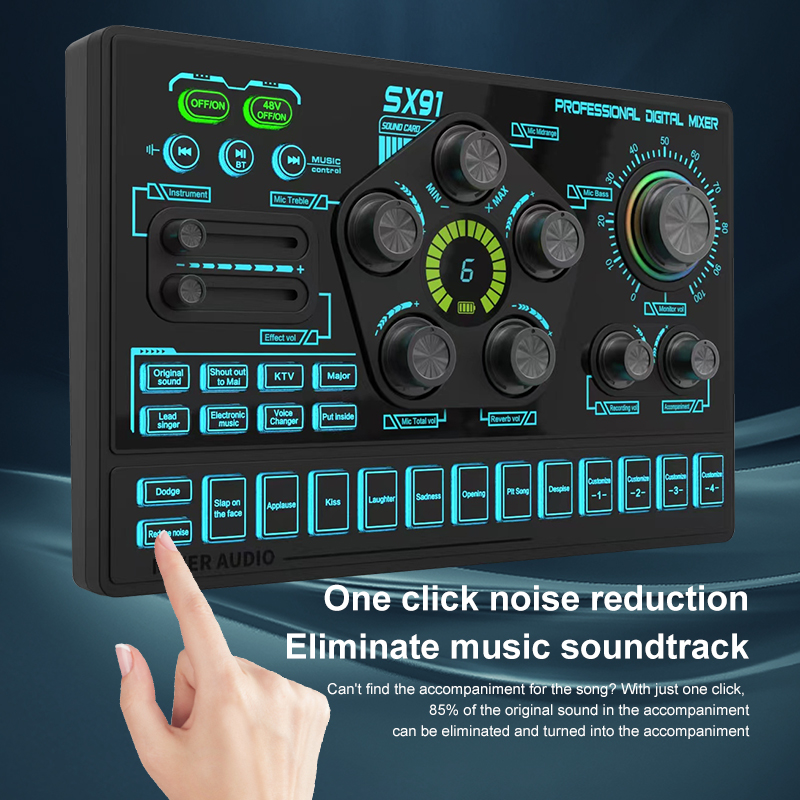 SX91 48V Audio Mixer with Voic - Midi Controller Pad のレビューと価格