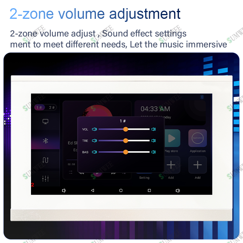 7 Inch Touch Screen 2 Zone Sma - Audio Music For Background のレビューと価格