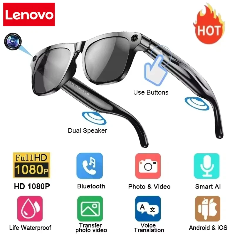 Lenovo 8K Vision AI Eyeglasses - Audio Music Bluetooth のレビューと価格