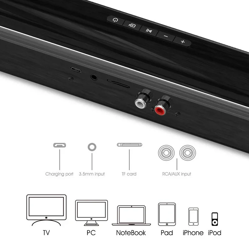 40W Wireless Bluetooth Soundba - Audio Music Visualizer Free のレビューと価格