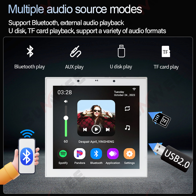 Smart Home Touch Screen 4 Inch - Audio Music For Background のレビューと価格