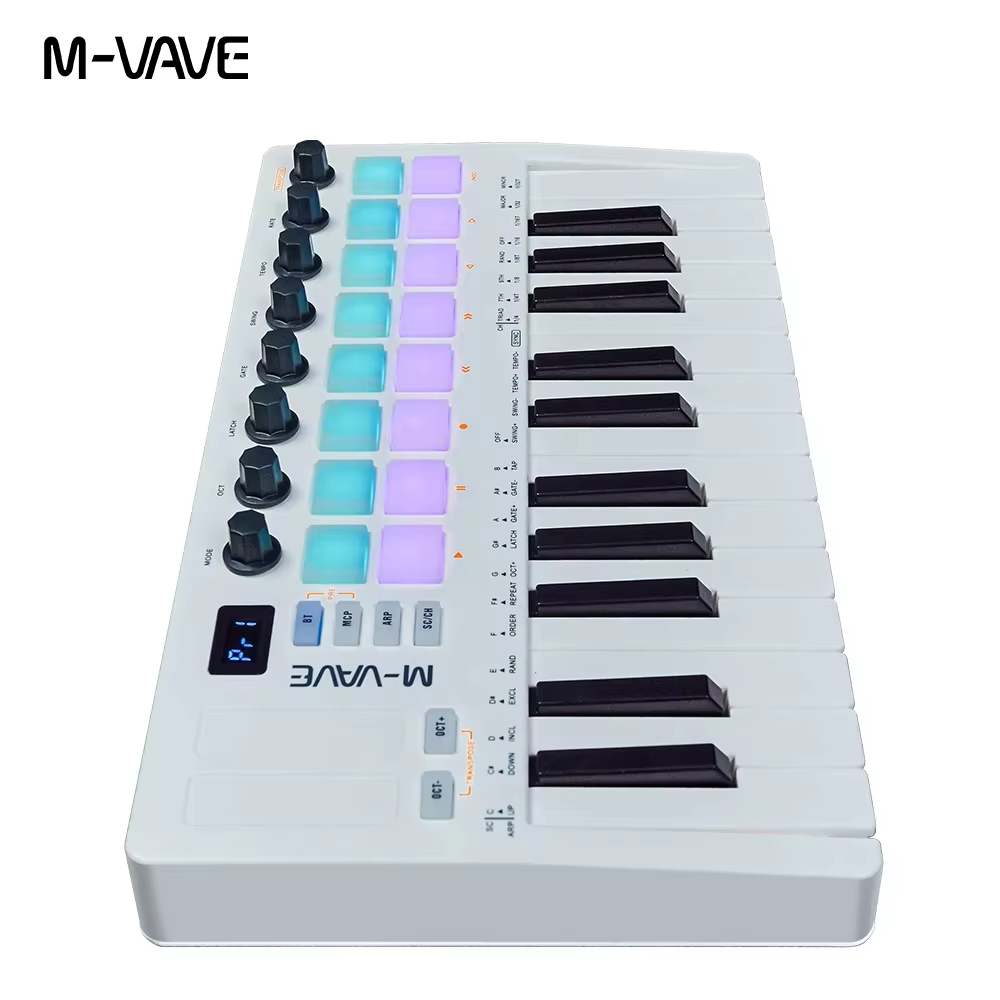 M-VAVE SMK-25 II White 25-key  - Midi Controller Pad のレビューと価格