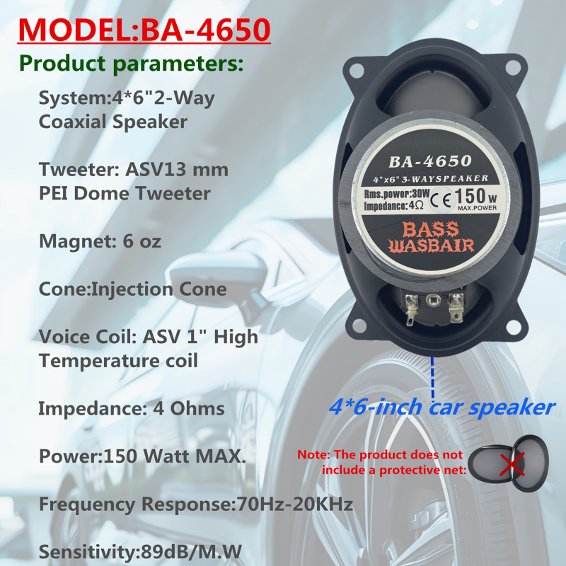 4X6inch car coaxial speaker，4* - Audio Universal Music のレビューと価格