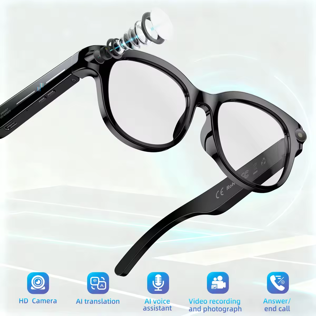 2026 New AI Smart Glasses with - Audio Music Bluetooth のレビューと価格