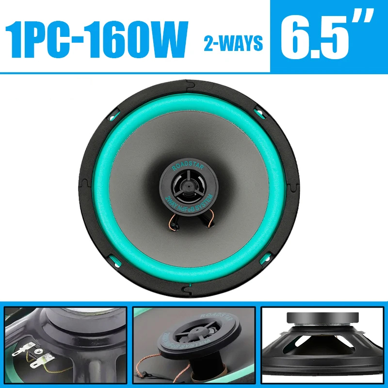 1PC 160W 6.5 Inch Car Coaxial  - Audio Universal Music のレビューと価格