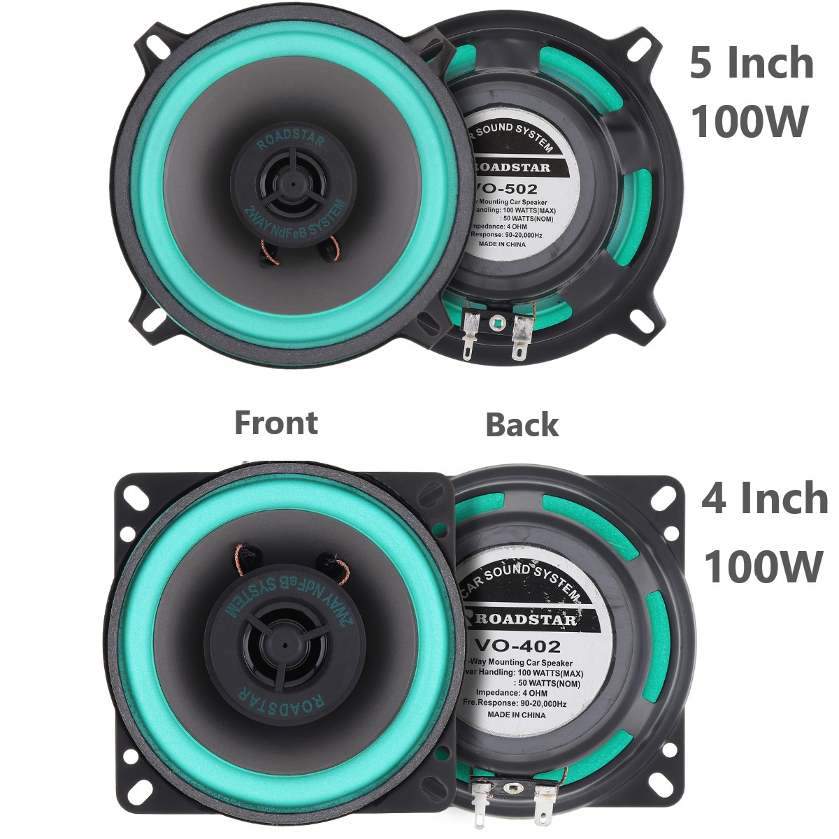 4 Inch / 5 Inch 100W Car HiFi  - Audio Universal Music のレビューと価格