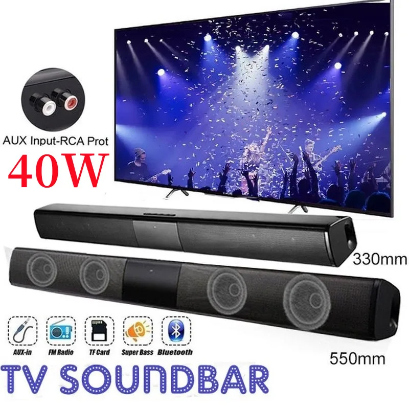 40W Soundbar TV Portable Bluet - Audio Music Visualizer Free のレビューと価格