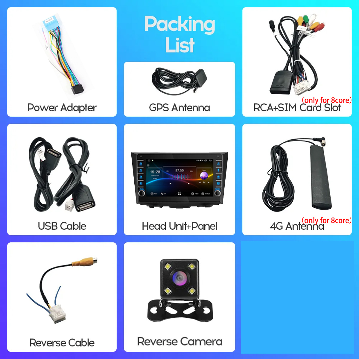 8G Ram 128GB Android 14 Car Ra - Audio Music Arabic のレビューと価格