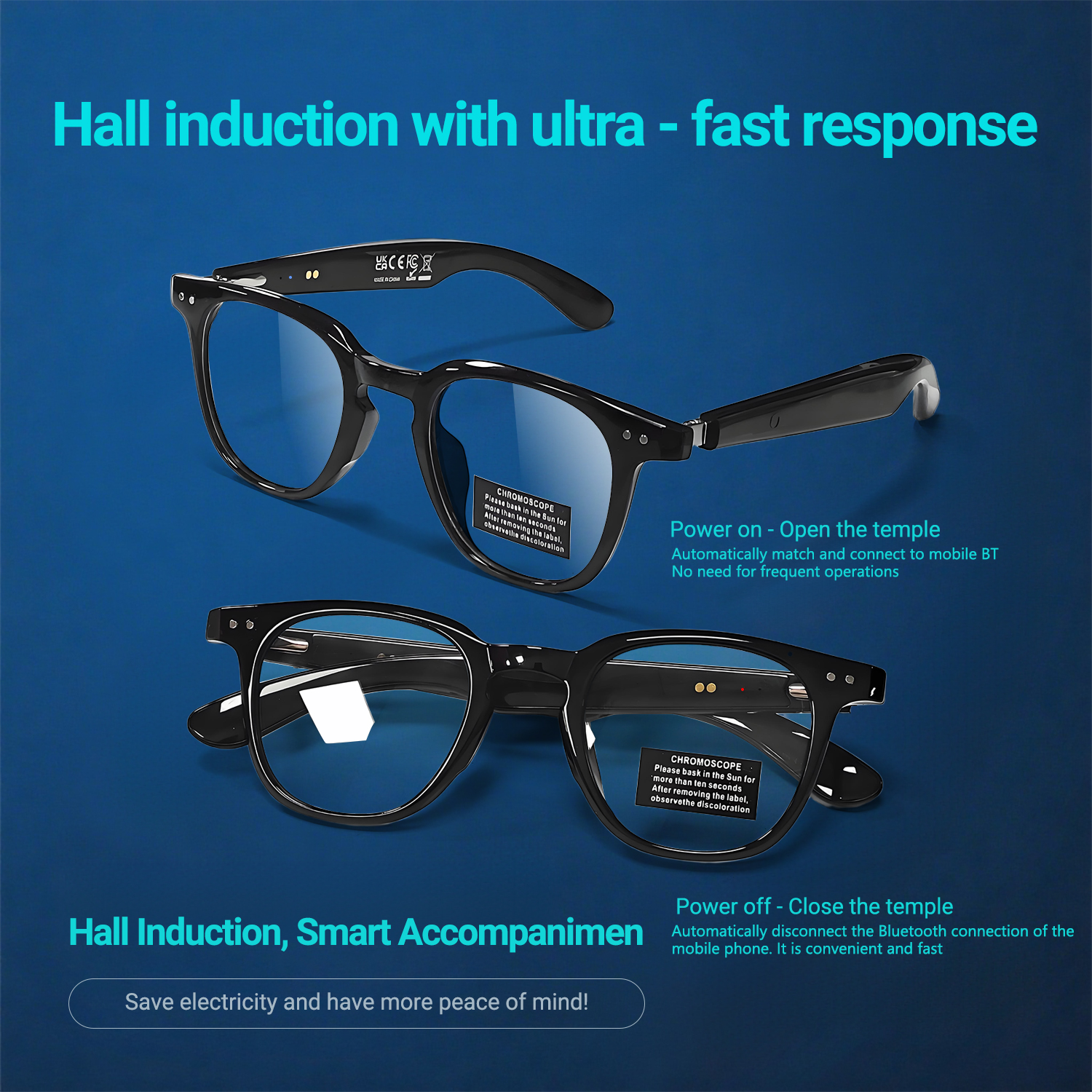 Photochromic Smart Glasses Ant - Audio With Music Ai のレビューと価格