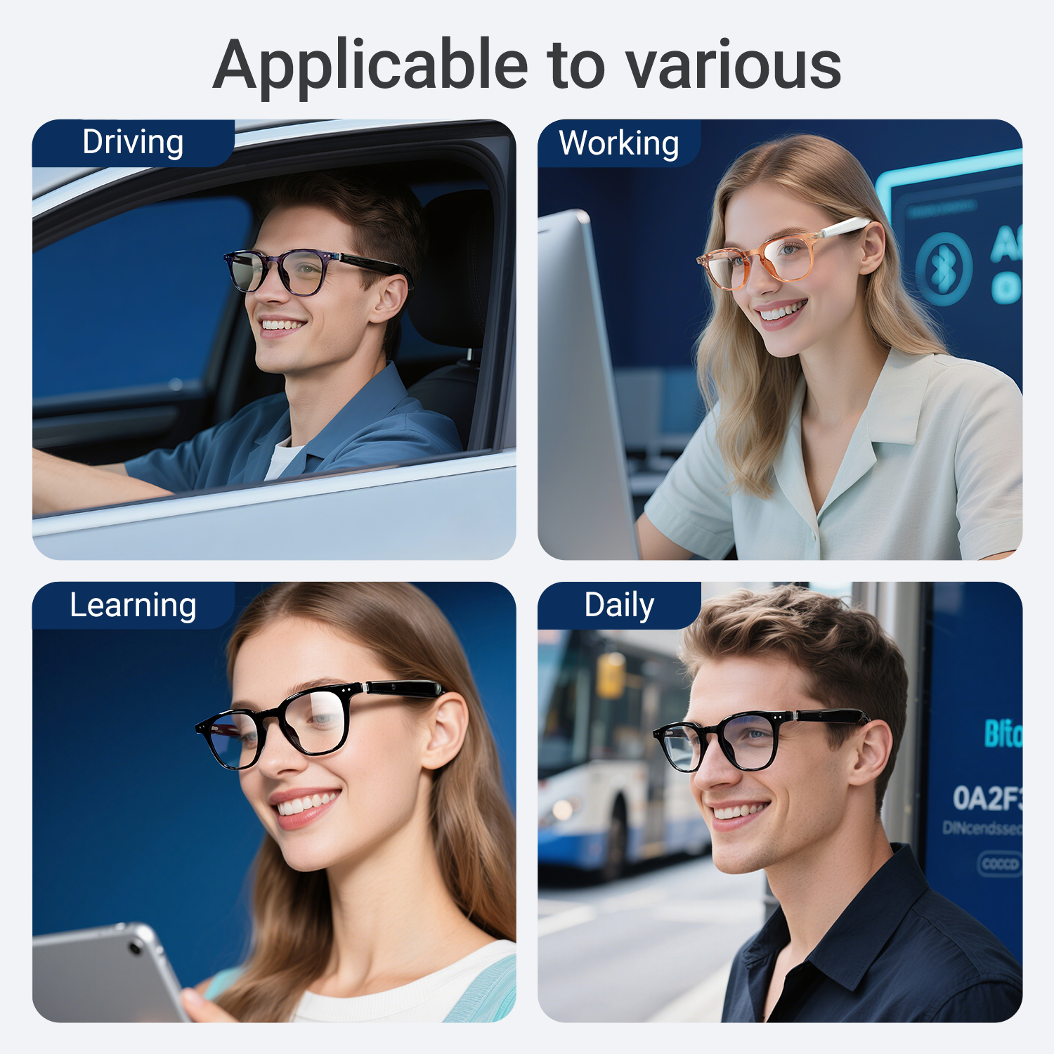 Photochromic Smart Glasses Ant - Audio With Music Ai のレビューと価格