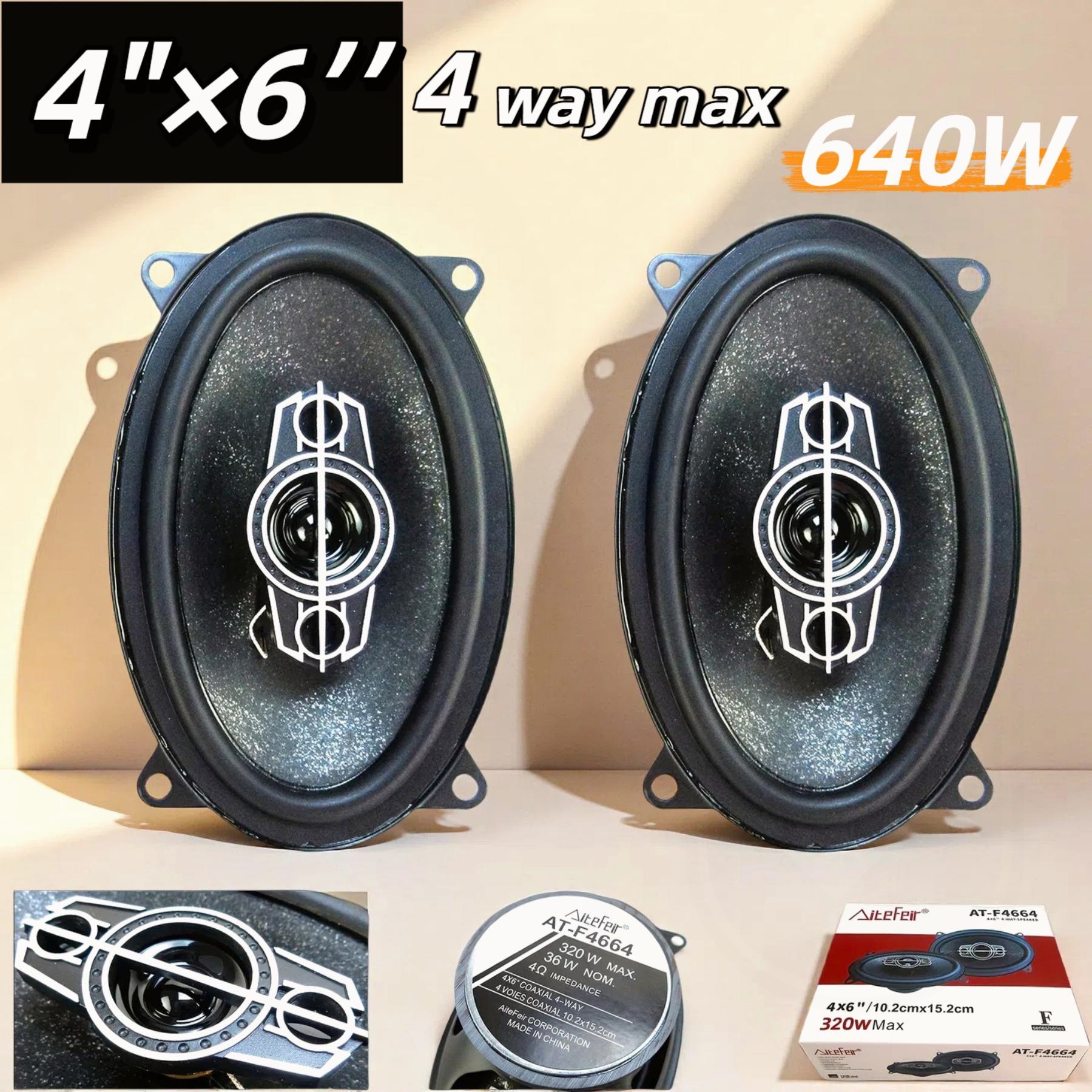 2 Pcs 4 inch 6 inch 320W 4-Way - Audio Universal Music のレビューと価格
