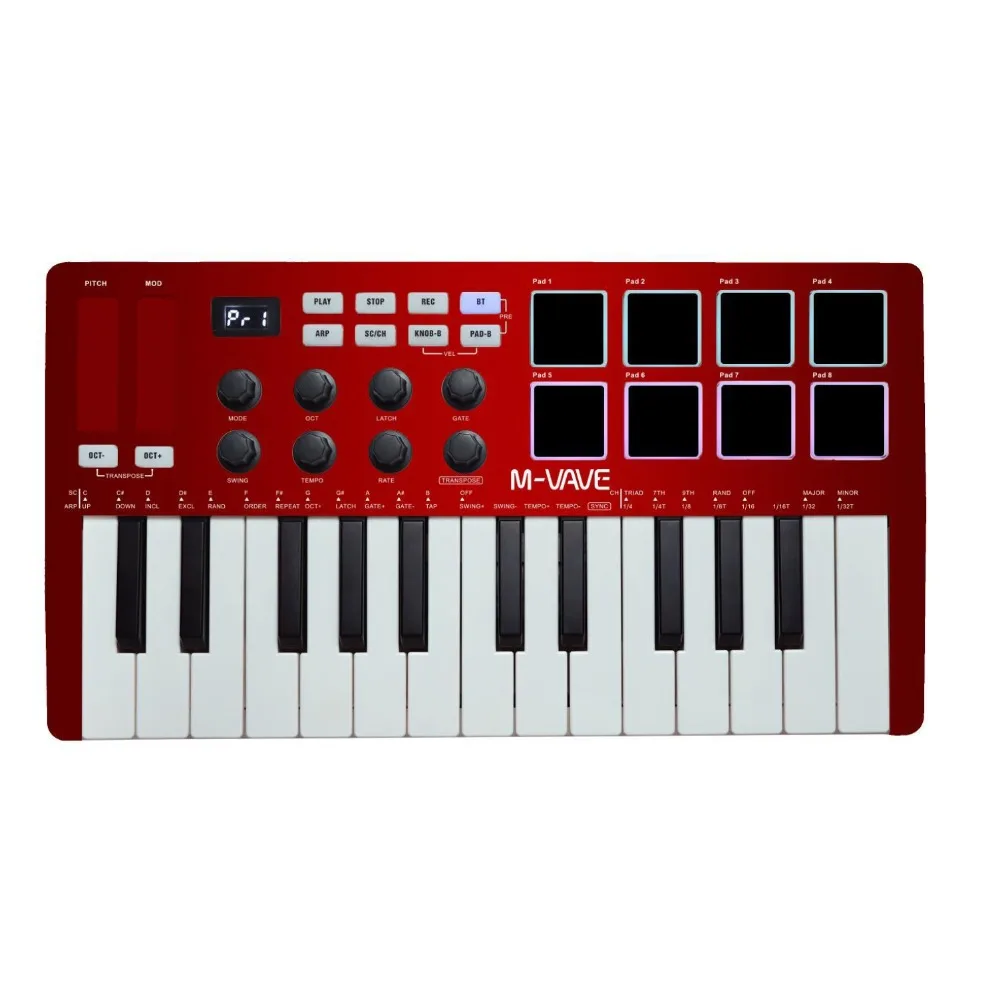 M-VAVE MIDI 25-Key USB MIDI Ke - Midi Controller Pad のレビューと価格