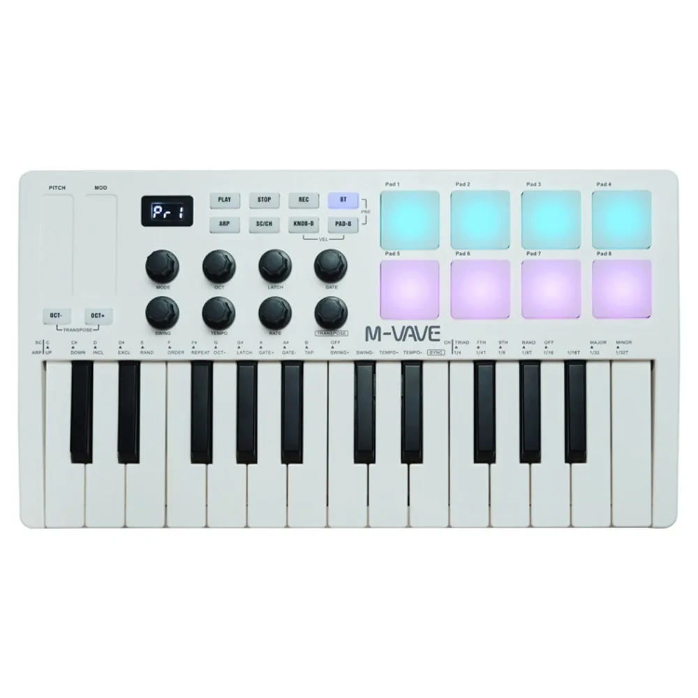 M-VAVE MIDI 25-Key USB MIDI Ke - Midi Controller Pad のレビューと価格