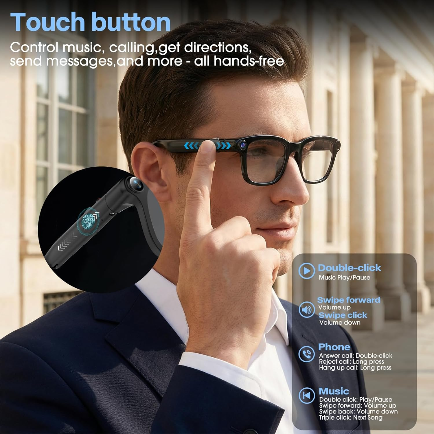 2026 New HD Smart Audio Glasse - Audio Music Arabic のレビューと価格