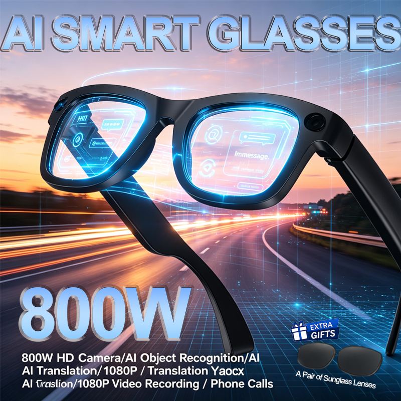 AI Smart Glasses 800W Camera A - Audio Music Recognition のレビューと価格
