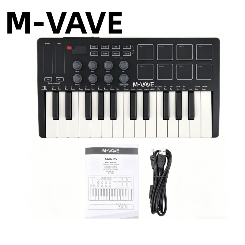 M-VAVE SMK-25 Black Portable M - Midi Controller Pad のレビューと価格