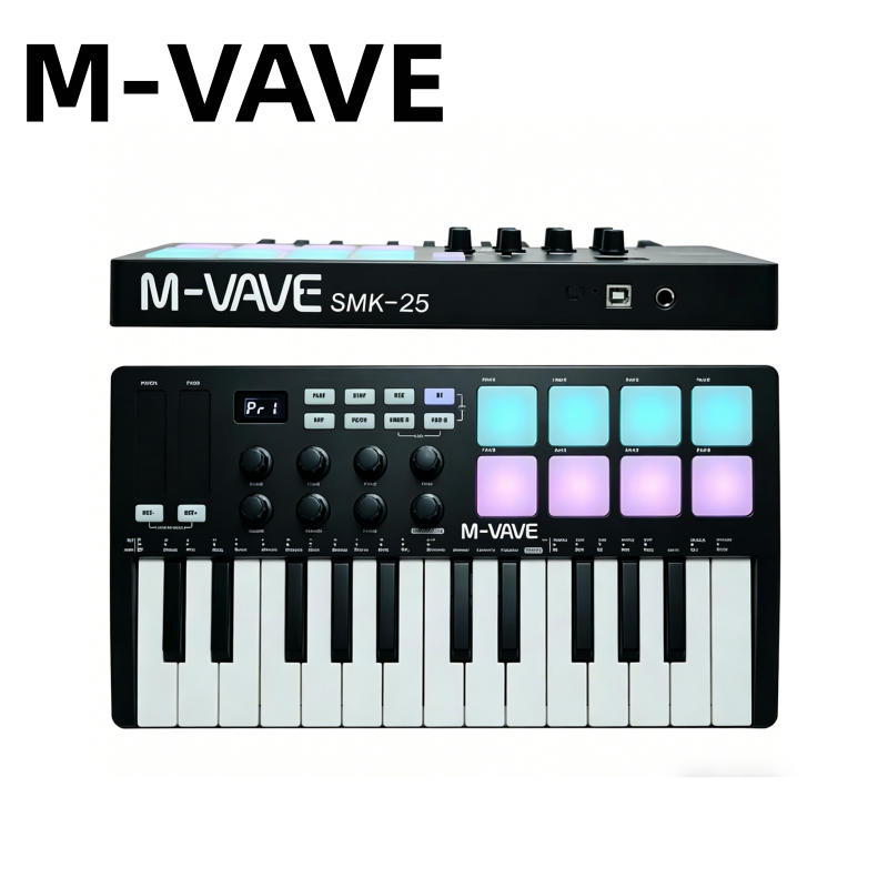 M-VAVE SMK-25 Black Portable M - Midi Controller Pad のレビューと価格