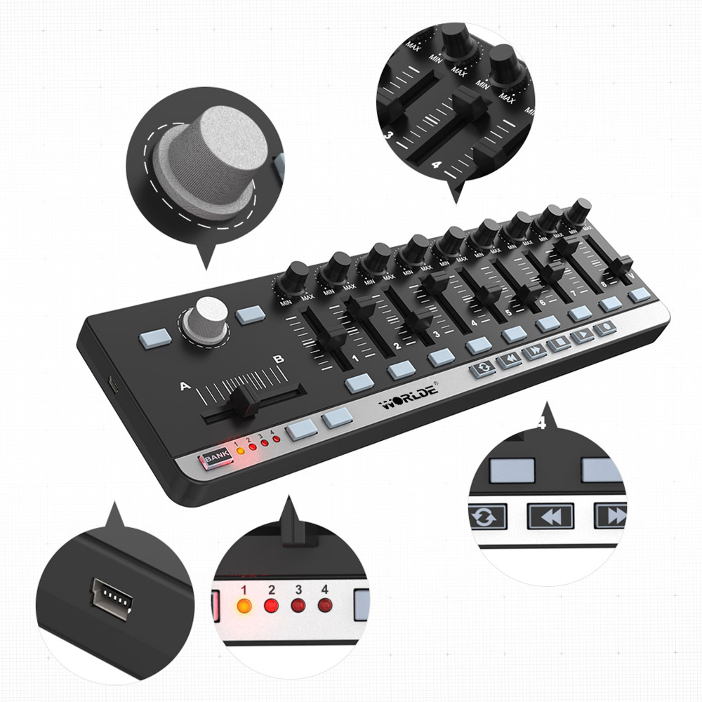 Worlde MIDI Controller EasyCon - Midi Controller Pad のレビューと価格