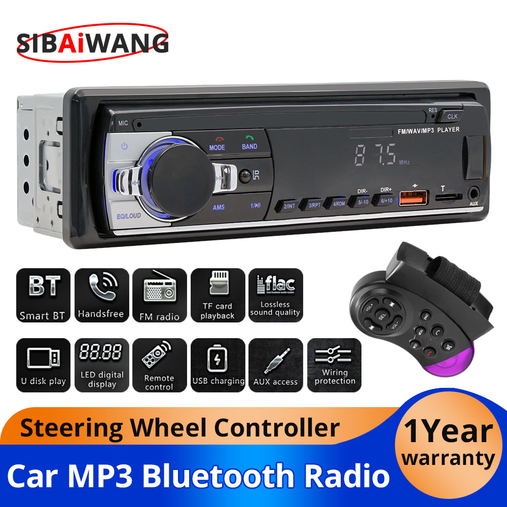 Car Radio 1Din Car MP3 Bluetoo - Audio Universal Music のレビューと価格