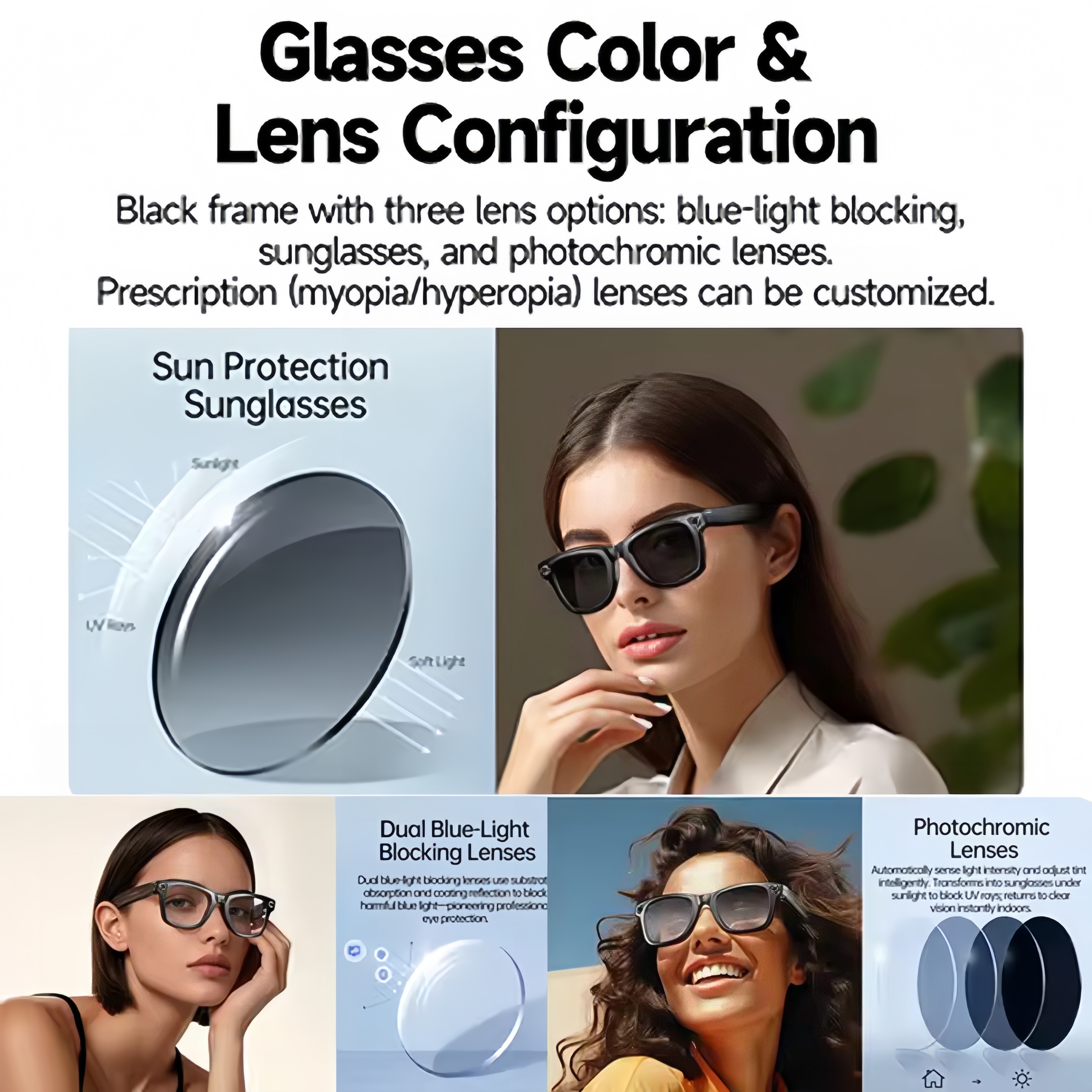 AI Smart Glasses with Camera 4 - Audio Music Recognition のレビューと価格