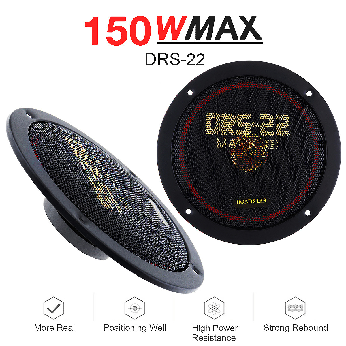 2pcs 6.5 Inch 12V 150W Car Coa - Audio Universal Music のレビューと価格