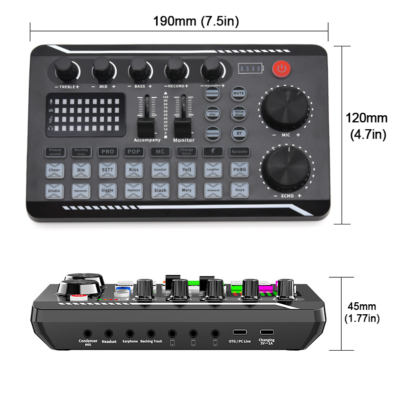 F998 Live Sound Card With DJ M - Midi Controller Pad のレビューと価格