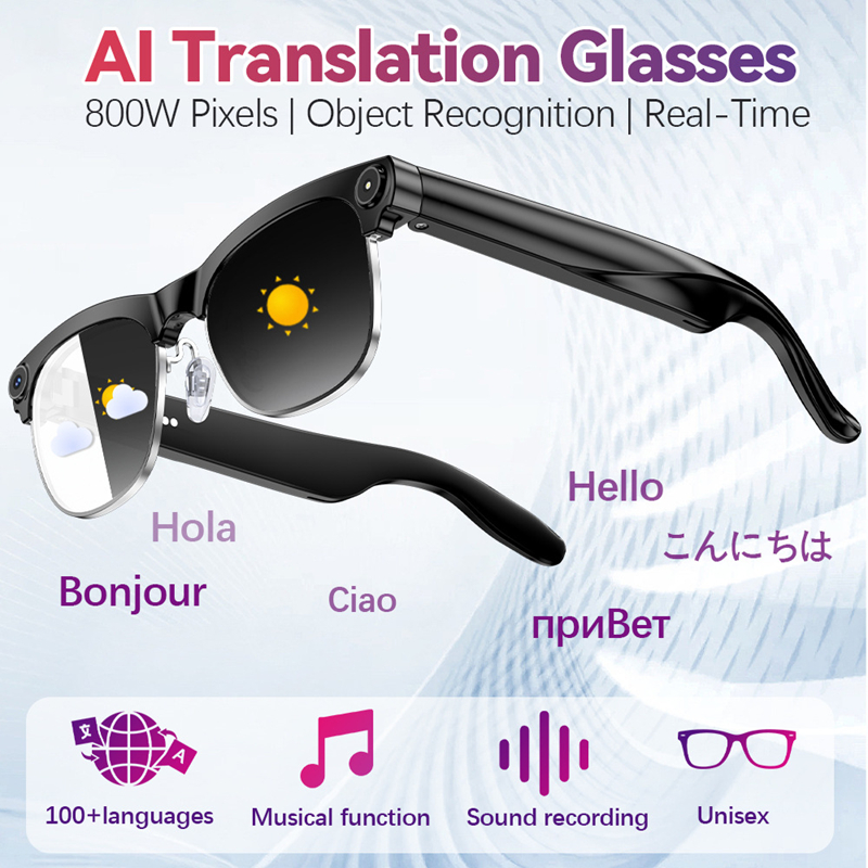 AI Smart Glasses with Camera 4 - Audio Music Recognition のレビューと価格
