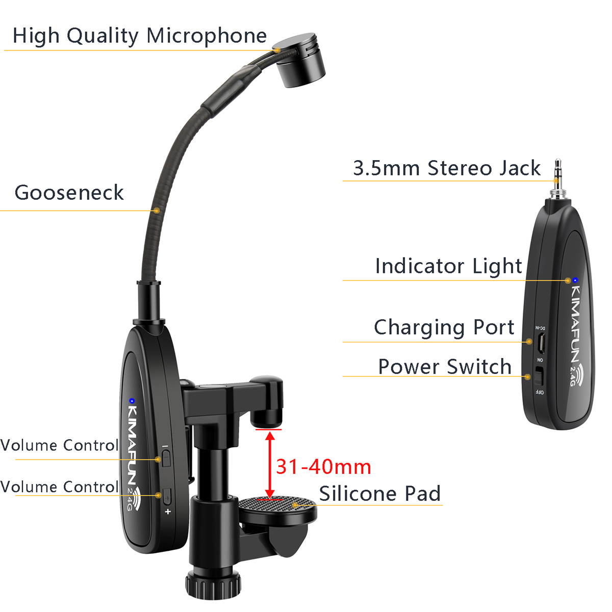 KIMAFUN 2.4G Musical Instrumen - Audio Music In Youtube のレビューと価格